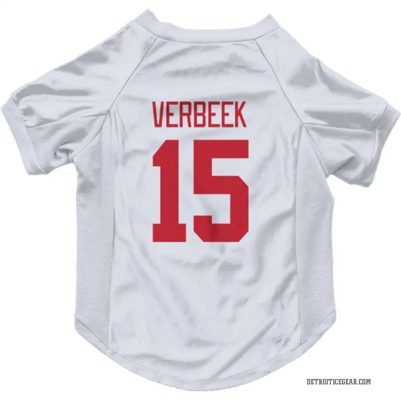 Pat Verbeek  White Detroit Red Wings  Cat & Dog Pet Jersey