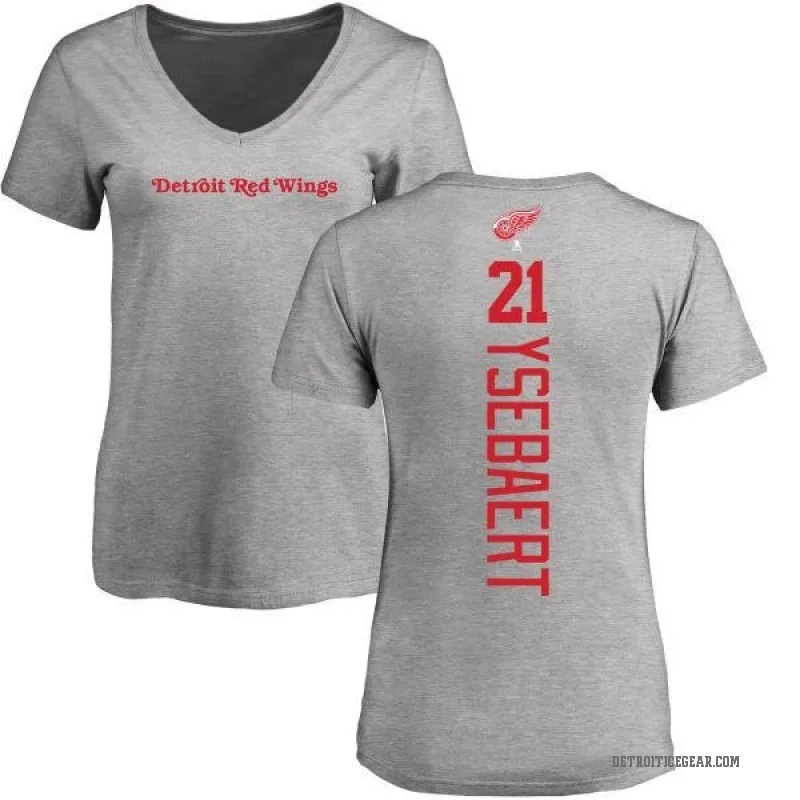 Paul Ysebaert Women's Ash Detroit Red Wings Backer T-Shirt -