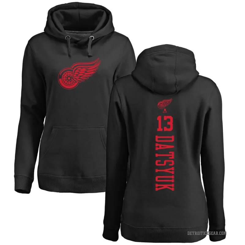 Pavel Datsyuk Women's Black Detroit Red Wings Branded One Color Backer Pullover Hoodie