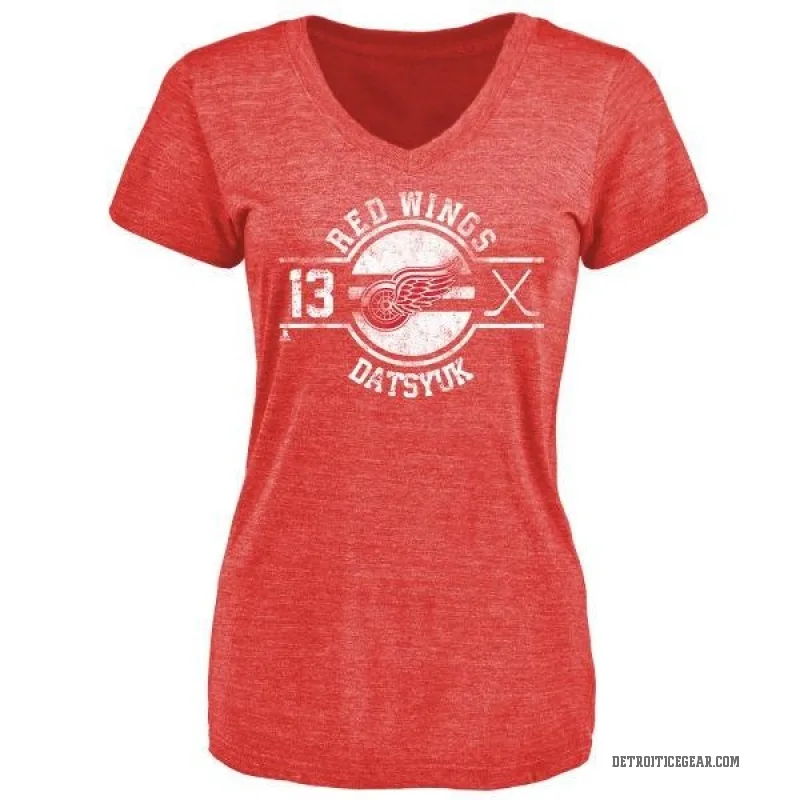 Pavel Datsyuk Women's Red Detroit Red Wings Insignia T-Shirt -