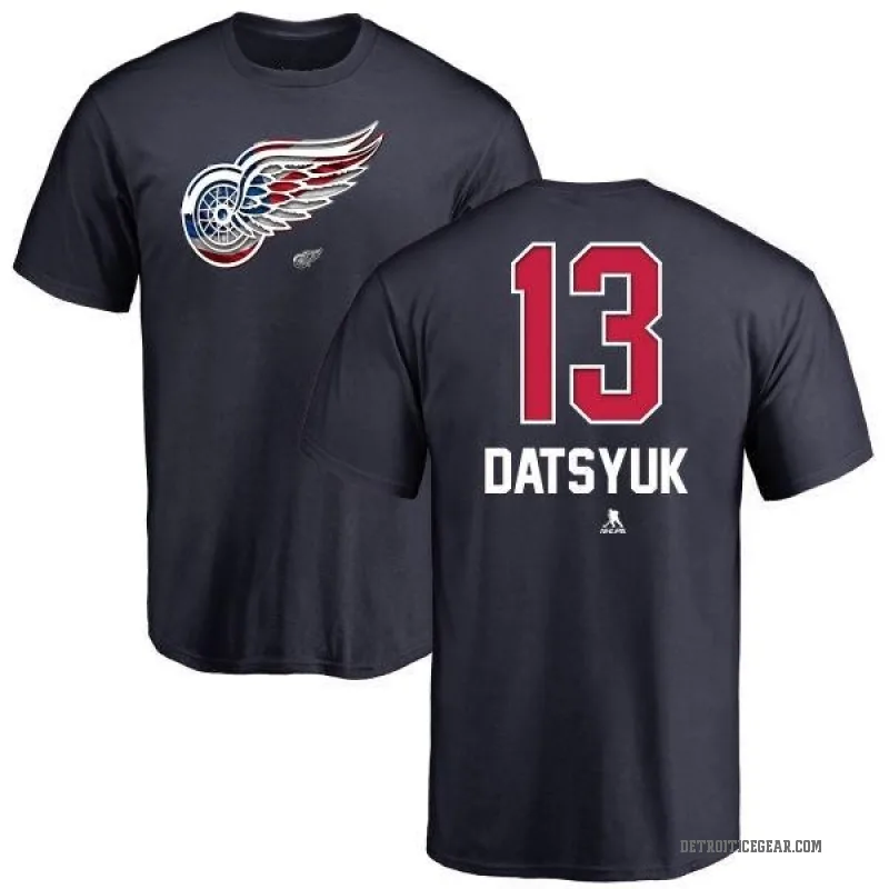 Pavel Datsyuk Youth Navy Detroit Red Wings Name and Number Banner Wave T-Shirt -