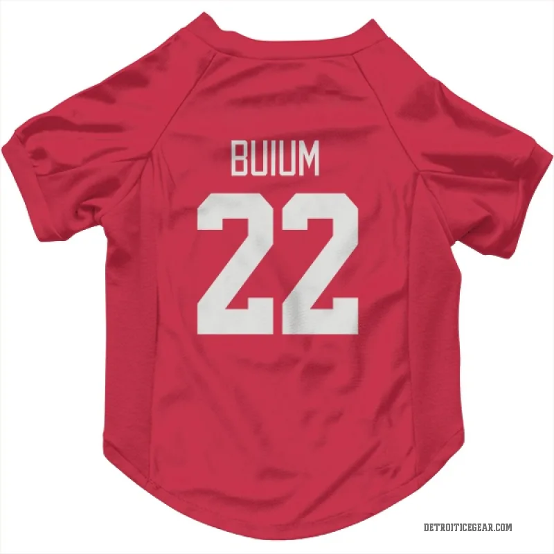 Shai Buium  Red Detroit Red Wings  Cat & Dog Pet Jersey