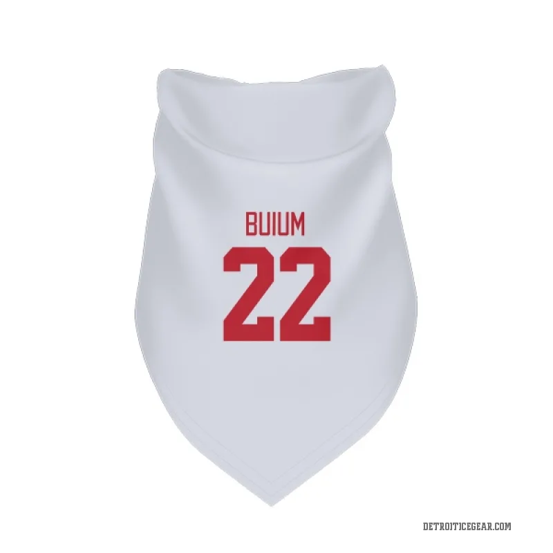 Shai Buium  White Detroit Red Wings  Cat & Dog Pet Bandana