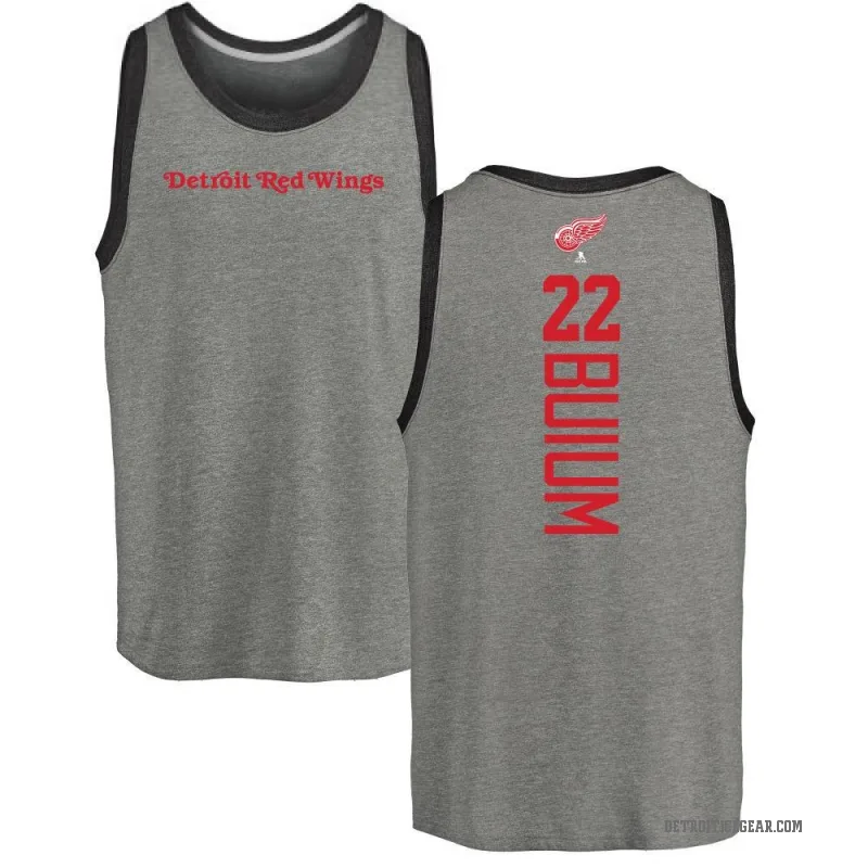 Shai Buium Youth Ash Detroit Red Wings Backer Tank Top -