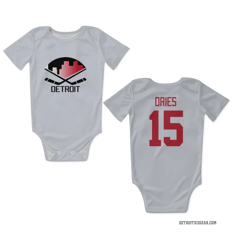 Sheldon Dries  White Detroit Red Wings  Newborn & Infant Bodysuit
