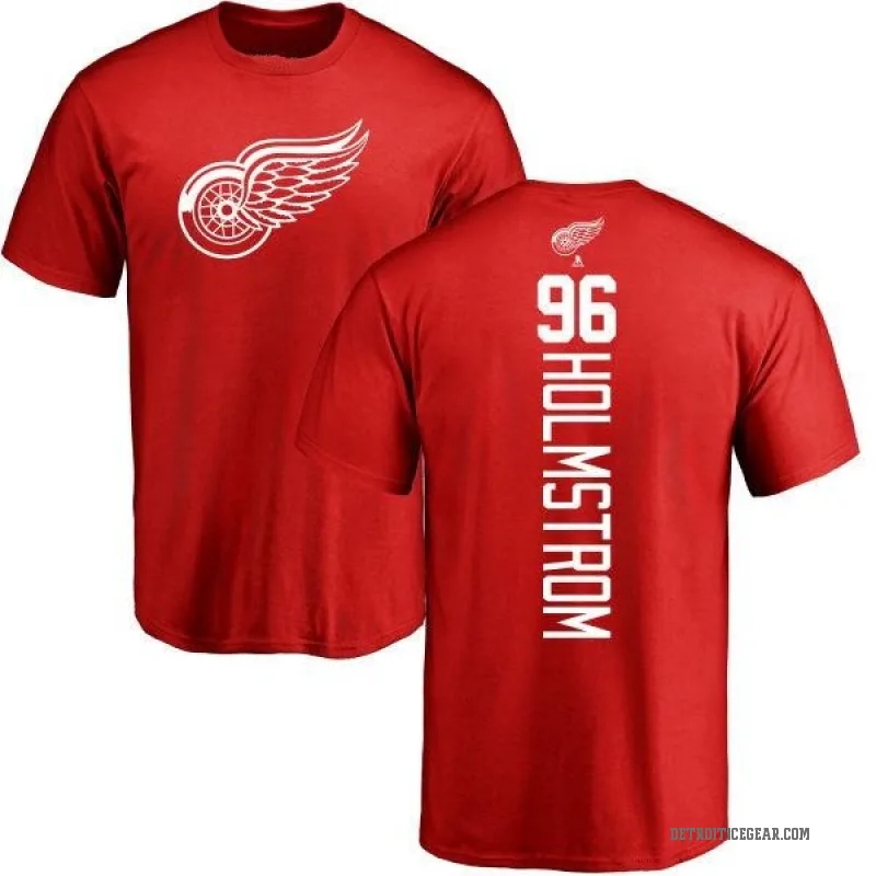 Tomas Holmstrom Men's Red Detroit Red Wings Backer T-Shirt -