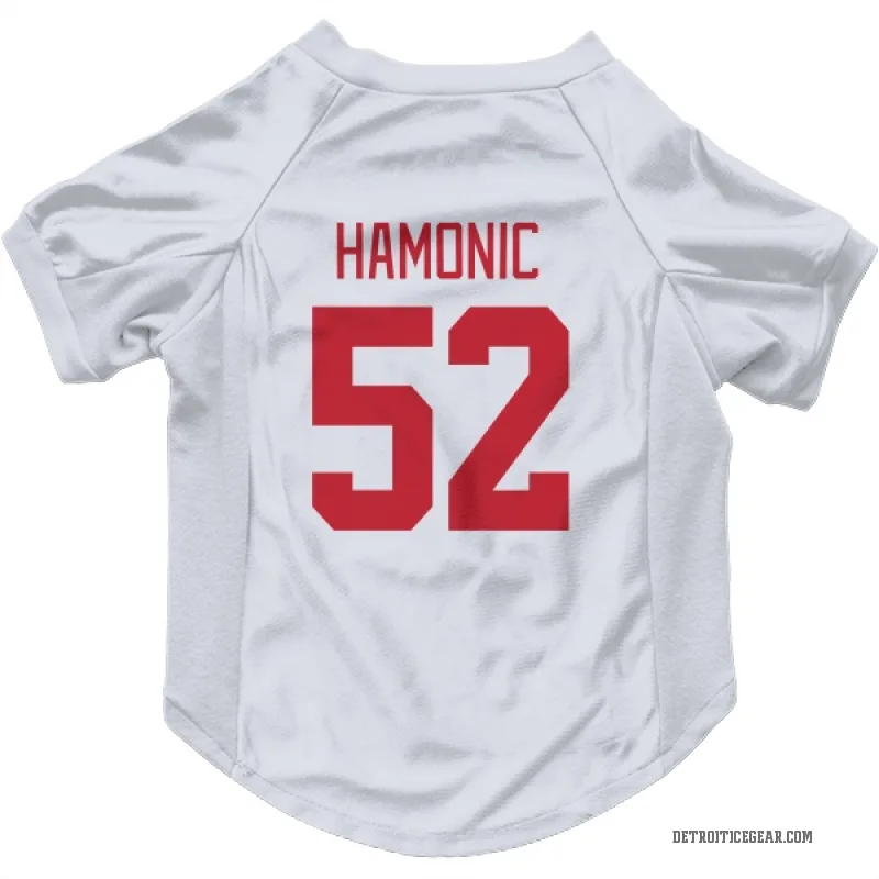 Travis Hamonic  White Detroit Red Wings  Cat & Dog Pet Jersey
