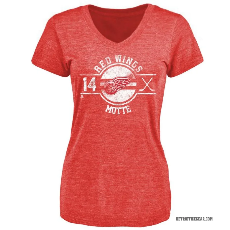 Tyler Motte Women's Red Detroit Red Wings Insignia T-Shirt -