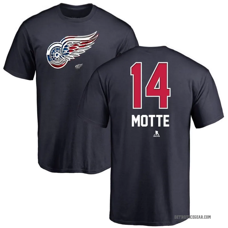 Tyler Motte Youth Navy Detroit Red Wings Name and Number Banner Wave T-Shirt -