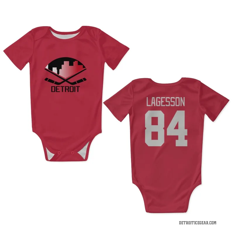 William Lagesson  Red Detroit Red Wings  Newborn & Infant Bodysuit