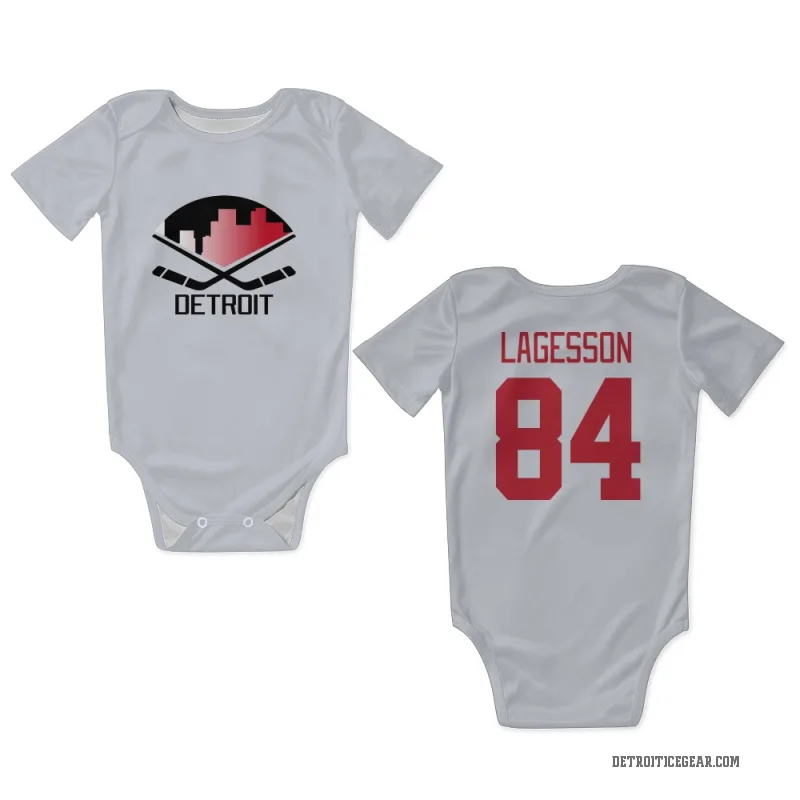 William Lagesson  White Detroit Red Wings  Newborn & Infant Bodysuit